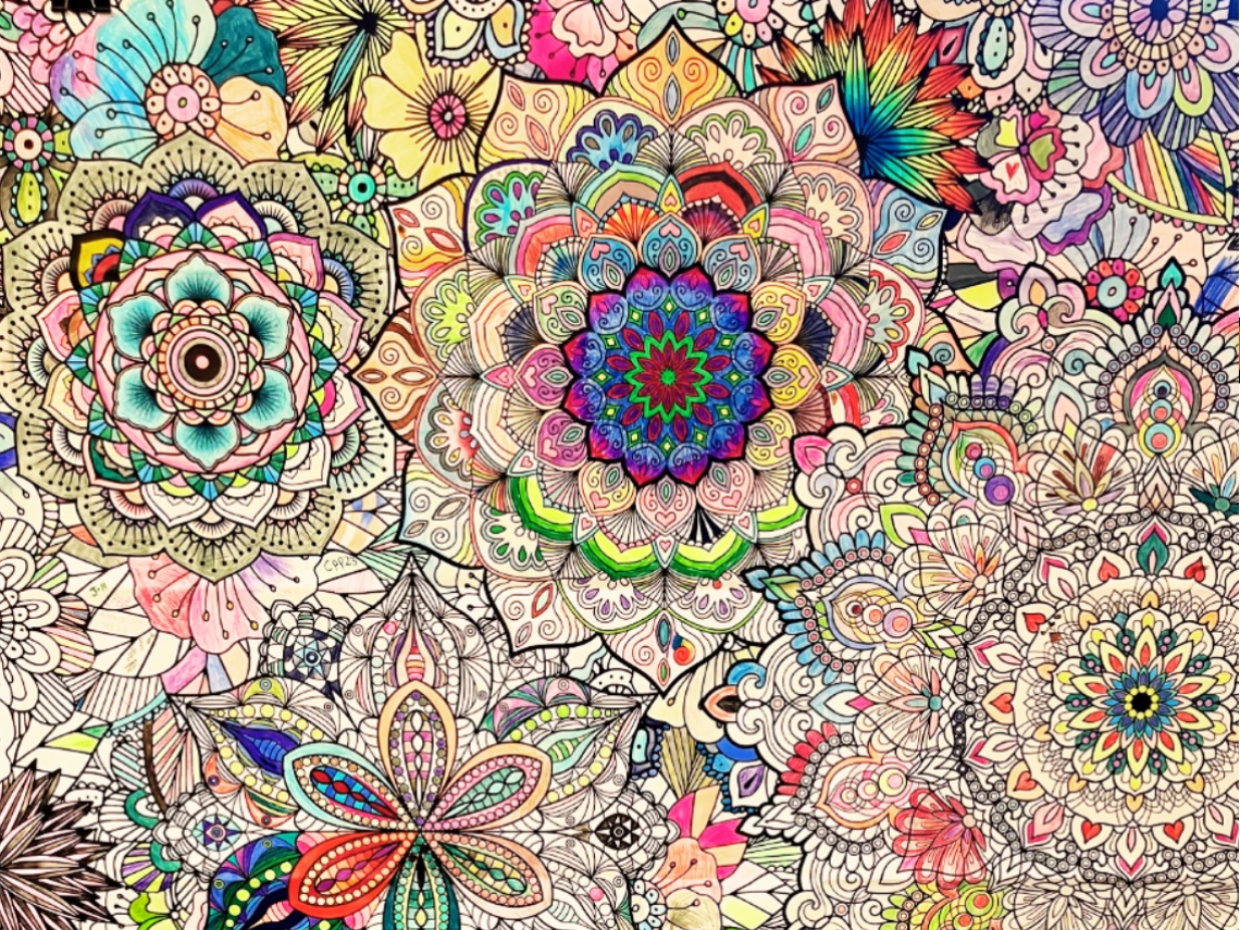 Giant mandala coloring board