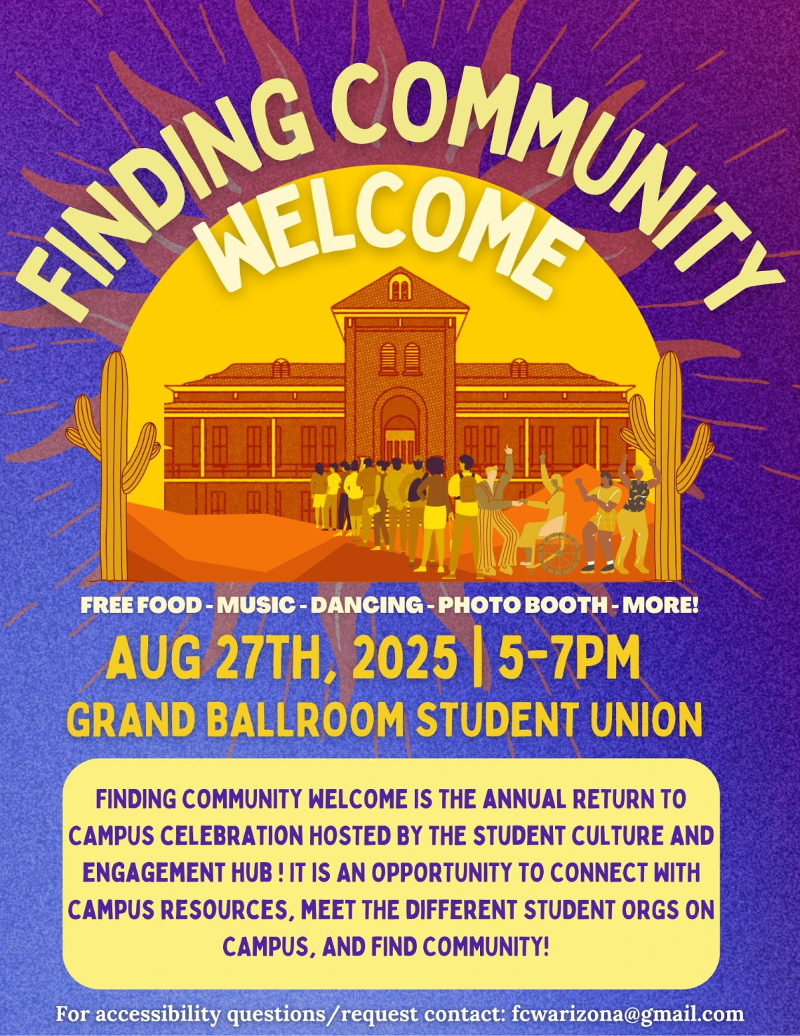 finding community welcome flyer