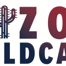 welcome arizona wildcats in ombre blue and red